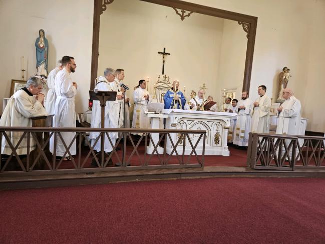 2024-02-02 The SJN Flame of Love Ministry attended the Feb. 2, 2024 Candlemas Mass at the oldest Catholic church in Georgia, Church of the Purification of the Blessed Virgin Mary in Crawfordville Photos by Betsy Gresh